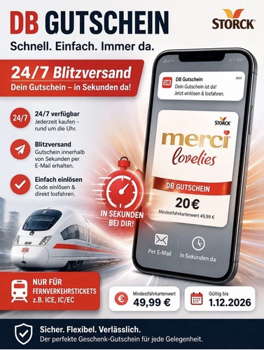 Blitzversand euro db - 20,