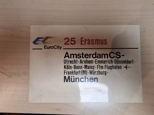 Zuglaufschild eurocity db - zuglaufschild, ec